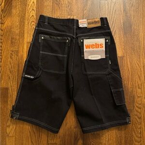 Vintage Y2K Webs black carpenter jorts size 36 nwt
